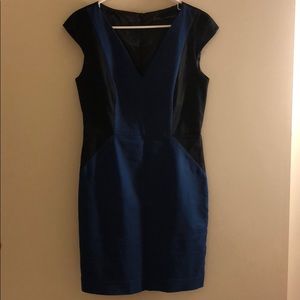 Zara Blue and Black Business Dress